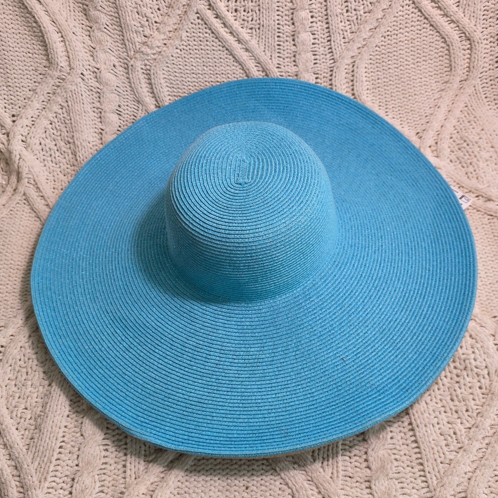 San Diego Hat Co Floppy Sun Hat Ultrabraid Extra Wide Brim Teal Blue SPF50 NEW